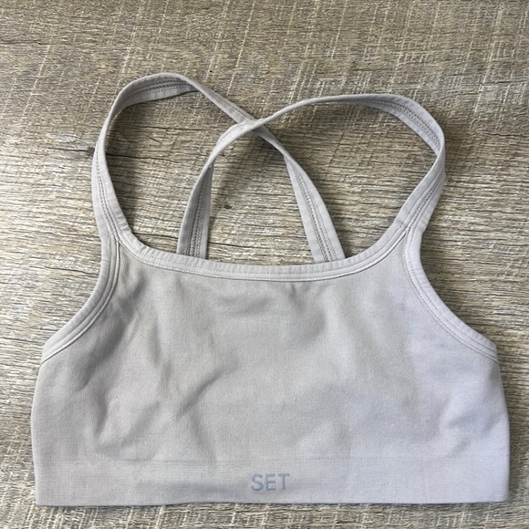 SET Active Other - Set Active Light Grey Sports Bra Size Small